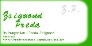 zsigmond preda business card